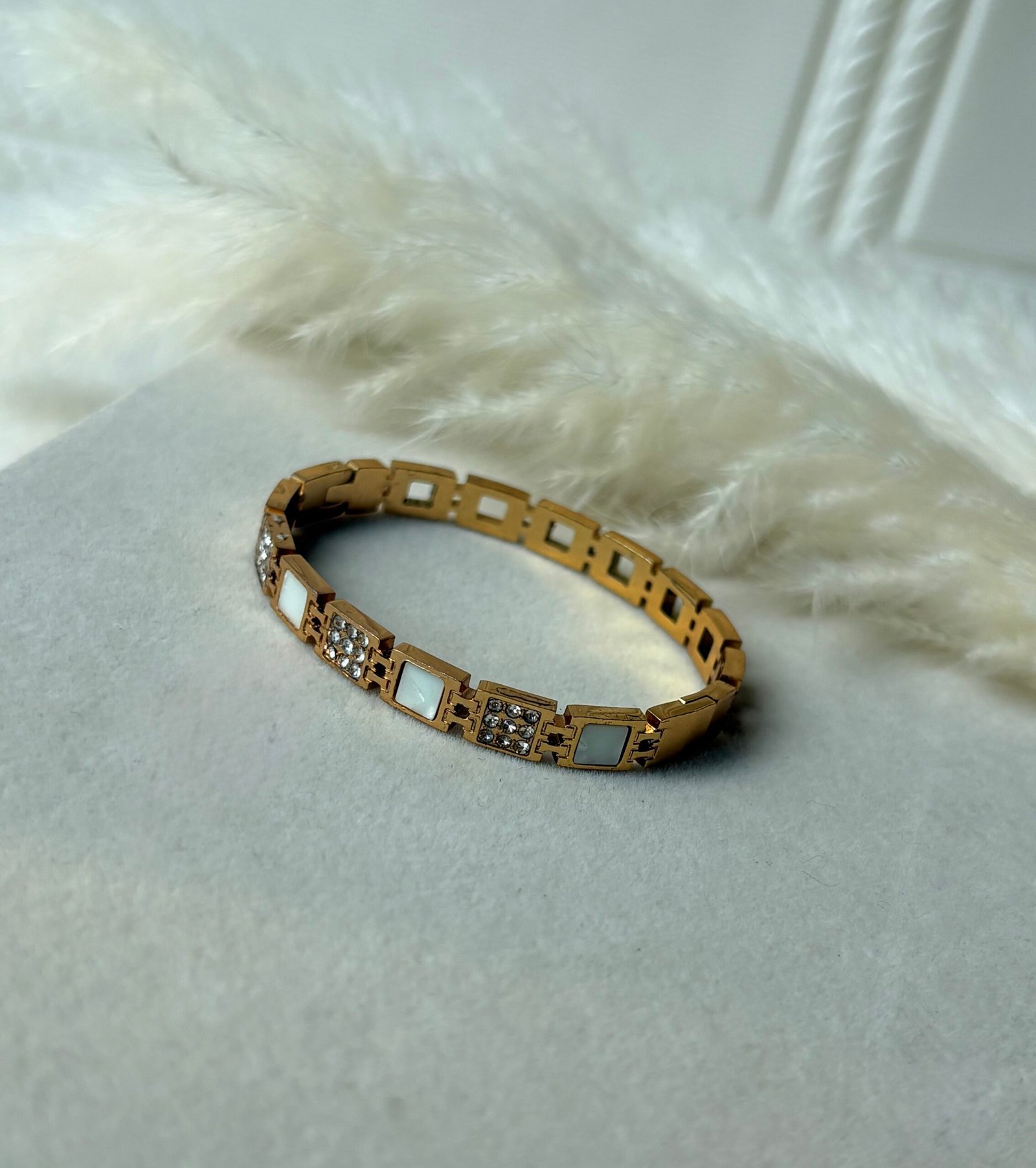 Mosaic Square Alternating Bangle - Image 3