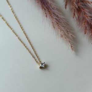square stone minimal pendant