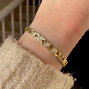 Honeycomb Hexagon Link Bangle