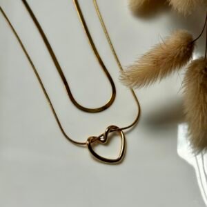 double layer heart loop chain