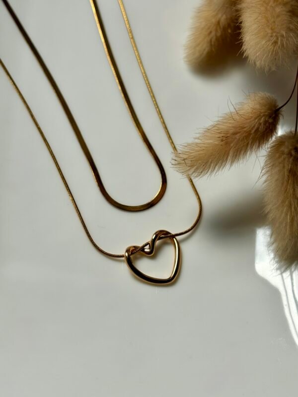 double layer heart loop chain