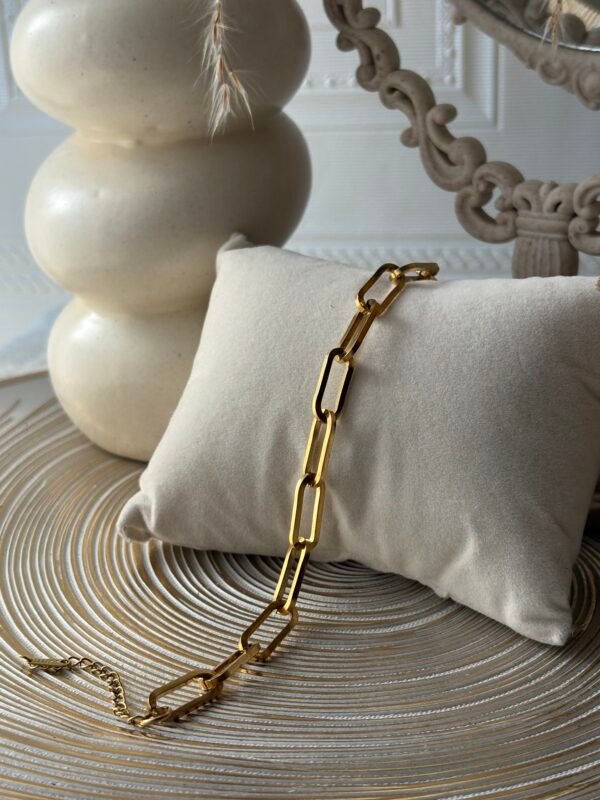 Golden Paperclip Bracelet