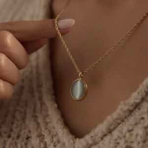 Luna Oval Gem Necklace