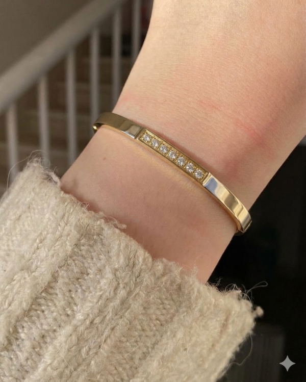 Diamond Bar Bangle